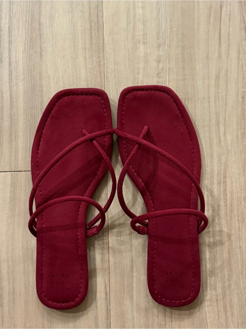 a new day Red Strappy Square-Toe Sandals